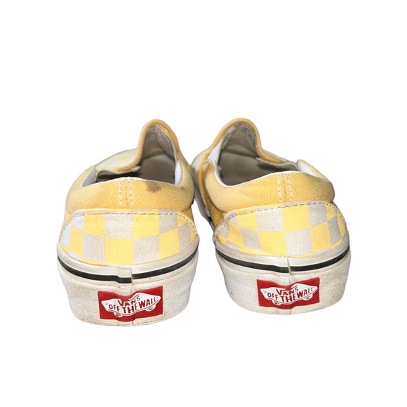 Vans Slip-On Cap Checkerboard Yolk Yellow/True White Sneakers 3.5 5 - Picture 2 of 6